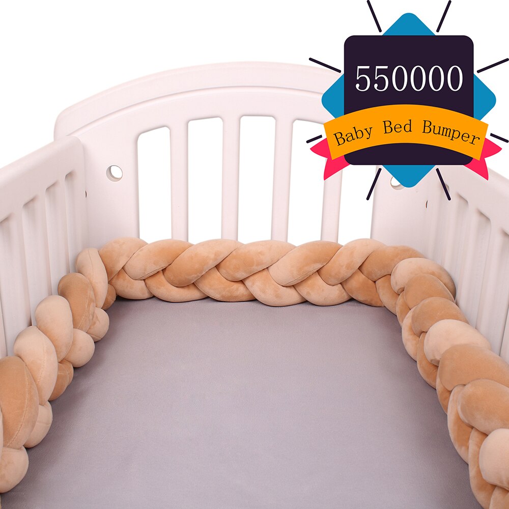 Baby Bed Bumper Crib woven Braid Pillow Cushion Infant Protector Pad