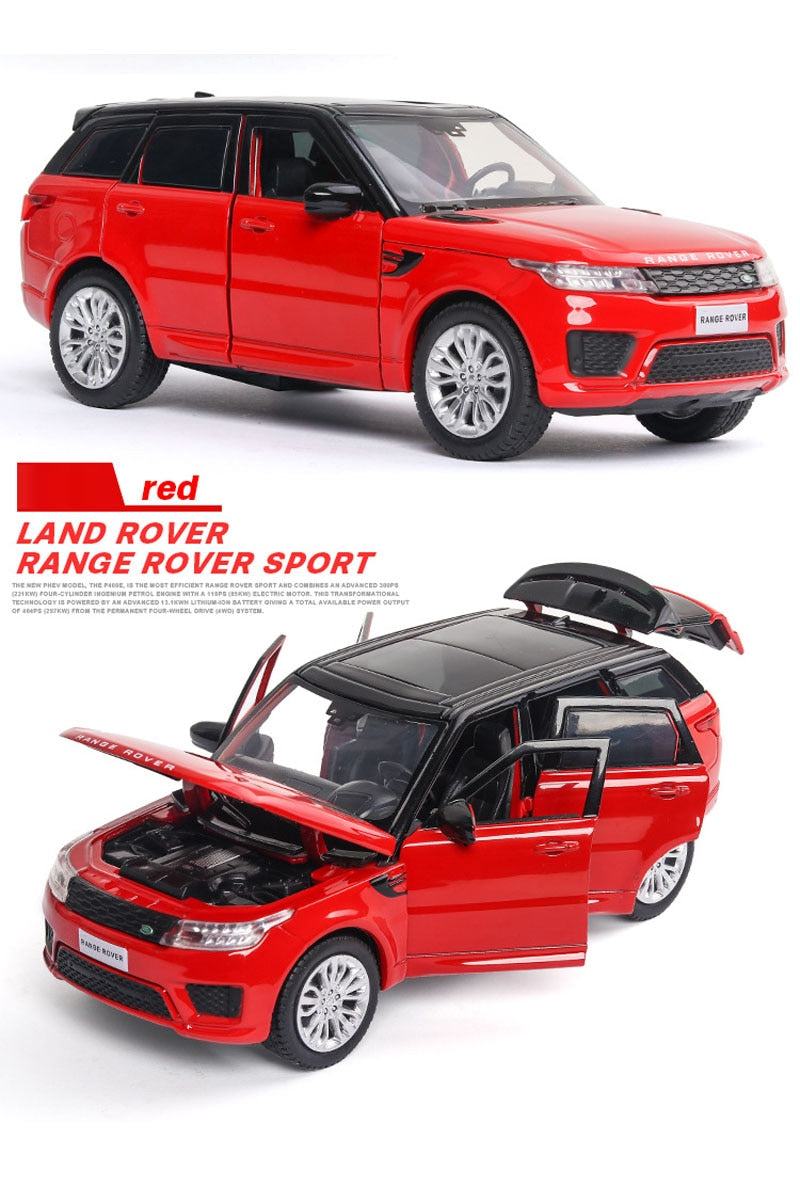 Car Model Land-Rover Range Rover Metal Alloy Sound and Light kids Children Toys 1:32