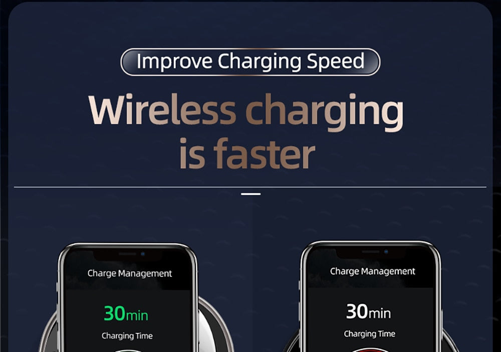 15W 2 in 1 Qi Wireless Fast Charger Pad Phone Airpods