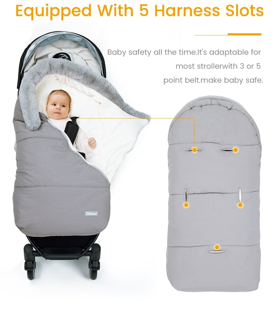 Baby Sleeping Bag Newborn Blanket Swaddle Toddler Winter Warm Stroller Wrap Zipper Envelope Pushchair Pram