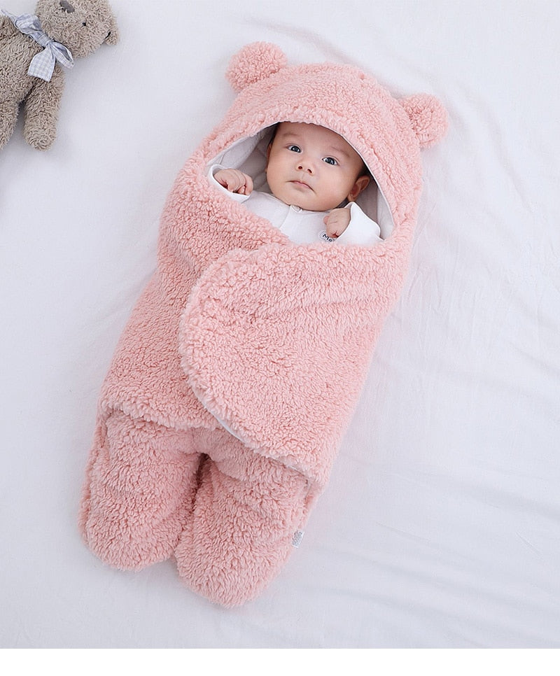 Baby Sleeping Bag Newborn Cotton Blanket Swaddle Toddler Winter Warm Stroller Wrap Zipper Envelope 0-9 Months