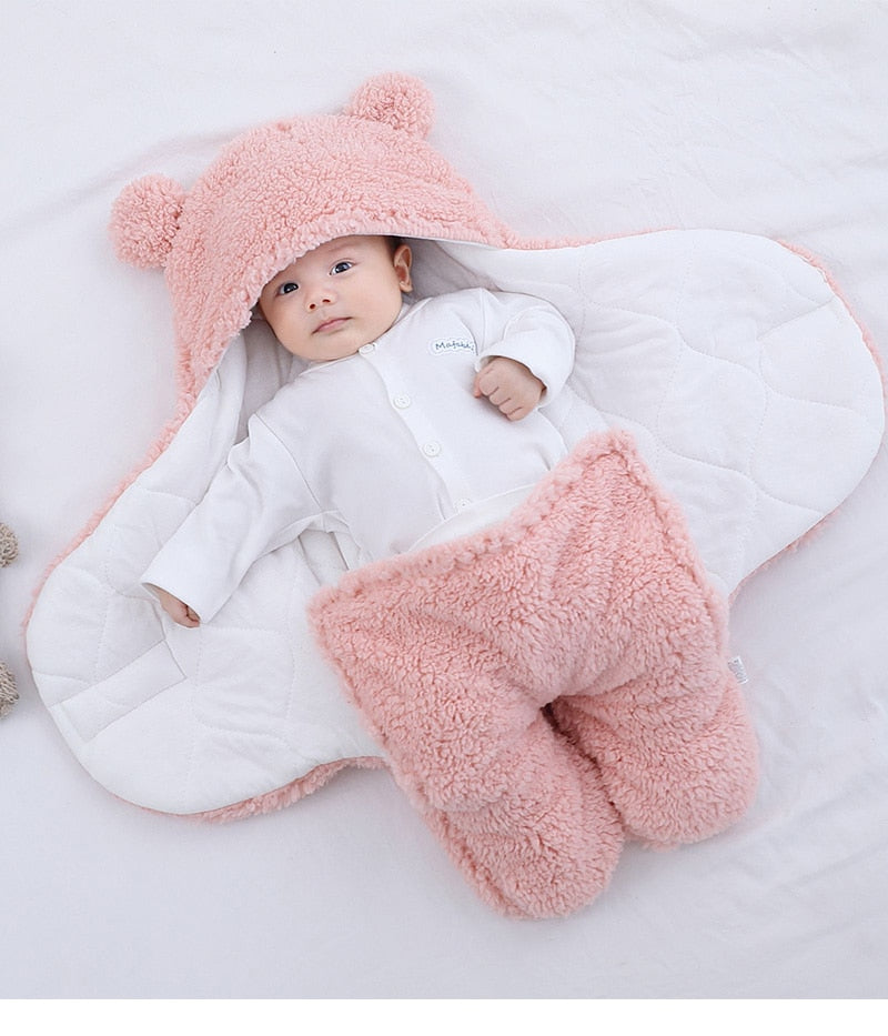 Baby Sleeping Bag Newborn Cotton Blanket Swaddle Toddler Winter Warm Stroller Wrap Zipper Envelope 0-9 Months