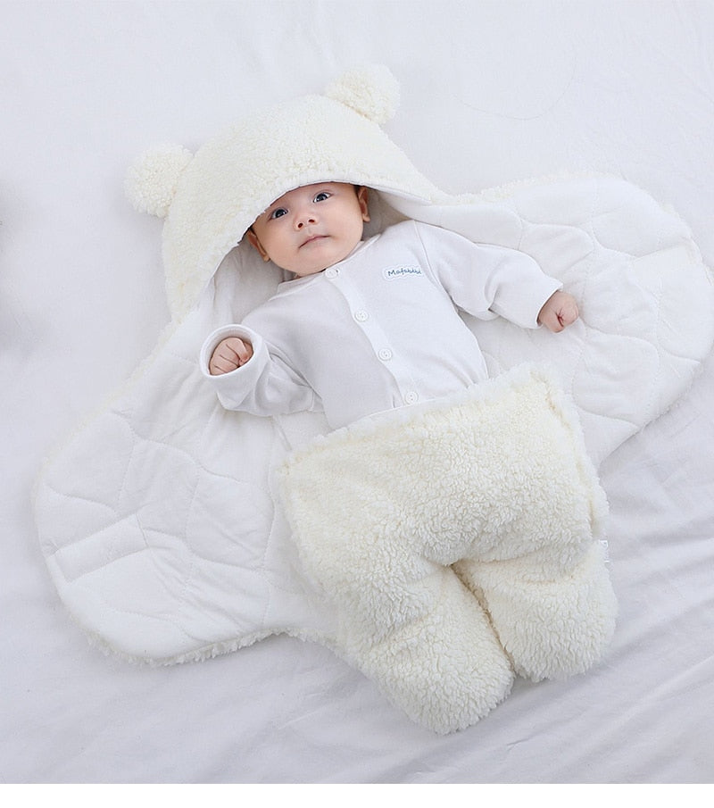 Baby Sleeping Bag Newborn Cotton Blanket Swaddle Toddler Winter Warm Stroller Wrap Zipper Envelope 0-9 Months