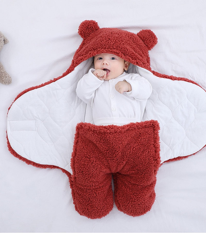 Baby Sleeping Bag Newborn Cotton Blanket Swaddle Toddler Winter Warm Stroller Wrap Zipper Envelope 0-9 Months