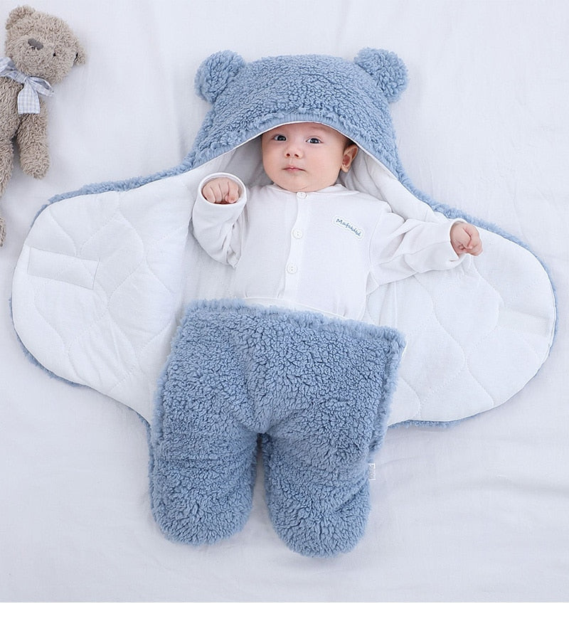 Baby Sleeping Bag Newborn Cotton Blanket Swaddle Toddler Winter Warm Stroller Wrap Zipper Envelope 0-9 Months