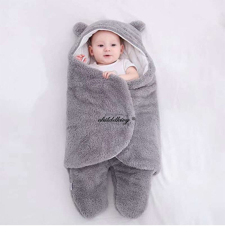 Baby Sleeping Bag Newborn Cotton Blanket Swaddle Toddler Winter Warm Stroller Wrap Zipper Envelope 0-9 Months