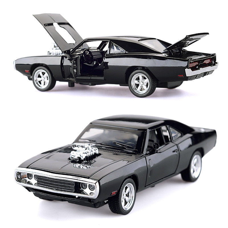 Car Model Dodge Charger 1970 Metal Alloy Diecast Toy Vehicles the fast and the Furious Sound&Light kids Children 1/32