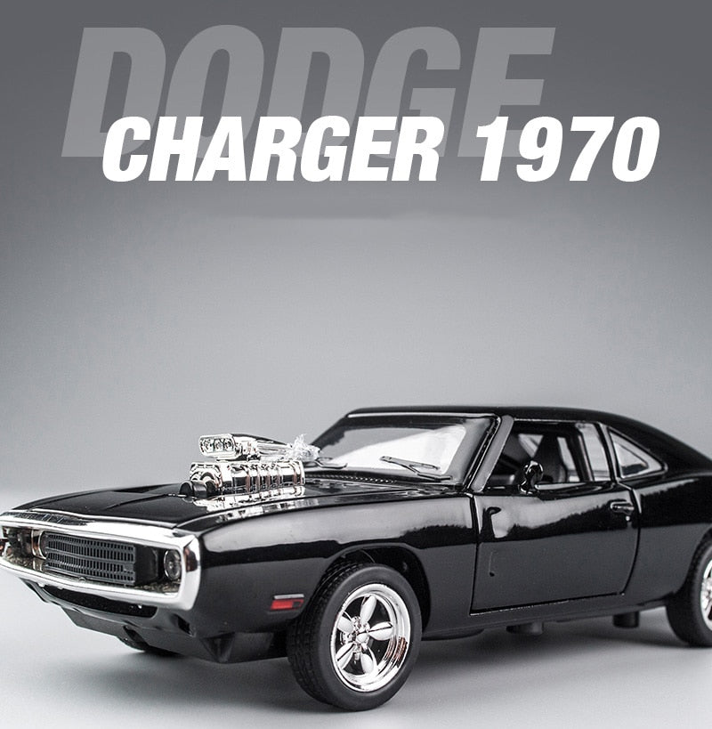 Car Model Dodge Charger 1970 Metal Alloy Diecast Toy Vehicles the fast and the Furious Sound&Light kids Children 1/32