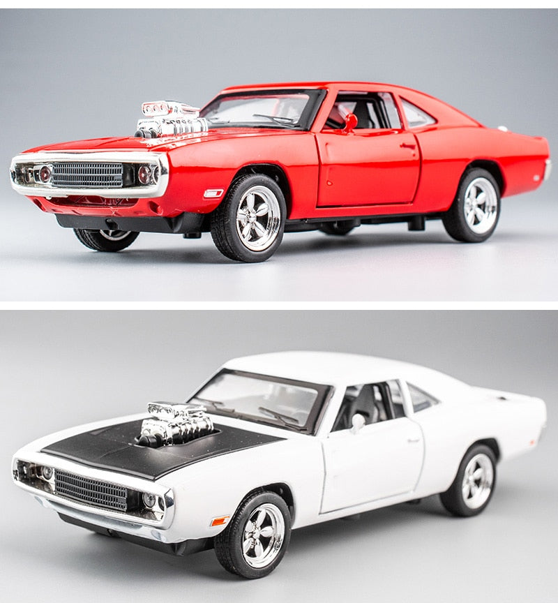 Car Model Dodge Charger 1970 Metal Alloy Diecast Toy Vehicles the fast and the Furious Sound&Light kids Children 1/32