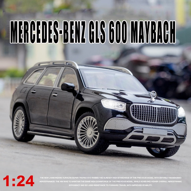 Car Model Mercedes-Benz Gls 600 Maybach Miniature Diecast Metal Alloy Vehicle toy Children 1:24