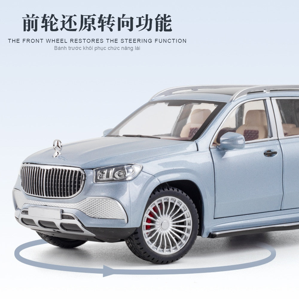 Car Model Mercedes-Benz Gls 600 Maybach Miniature Diecast Metal Alloy Vehicle toy Children 1:24