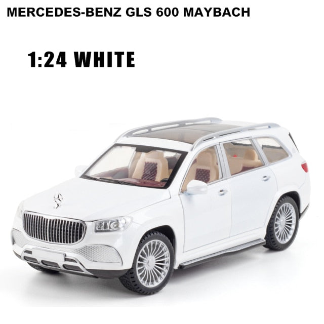 Car Model Mercedes-Benz Gls 600 Maybach Miniature Diecast Metal Alloy Vehicle toy Children 1:24