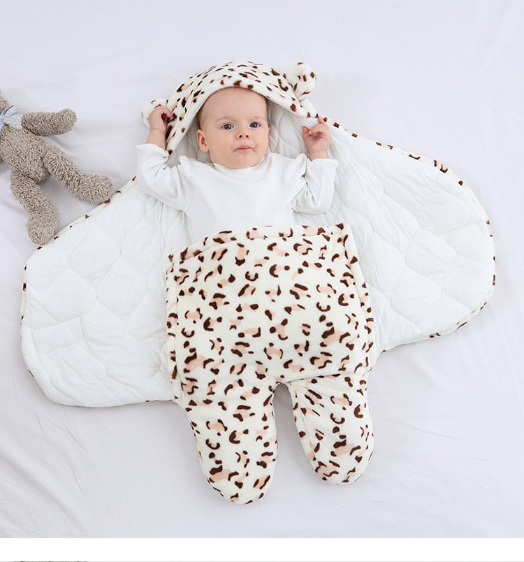 Baby Sleeping Bag Newborn Blanket Swaddle Toddler Winter Warm Stroller Wrap Cotton Envelope 0-9