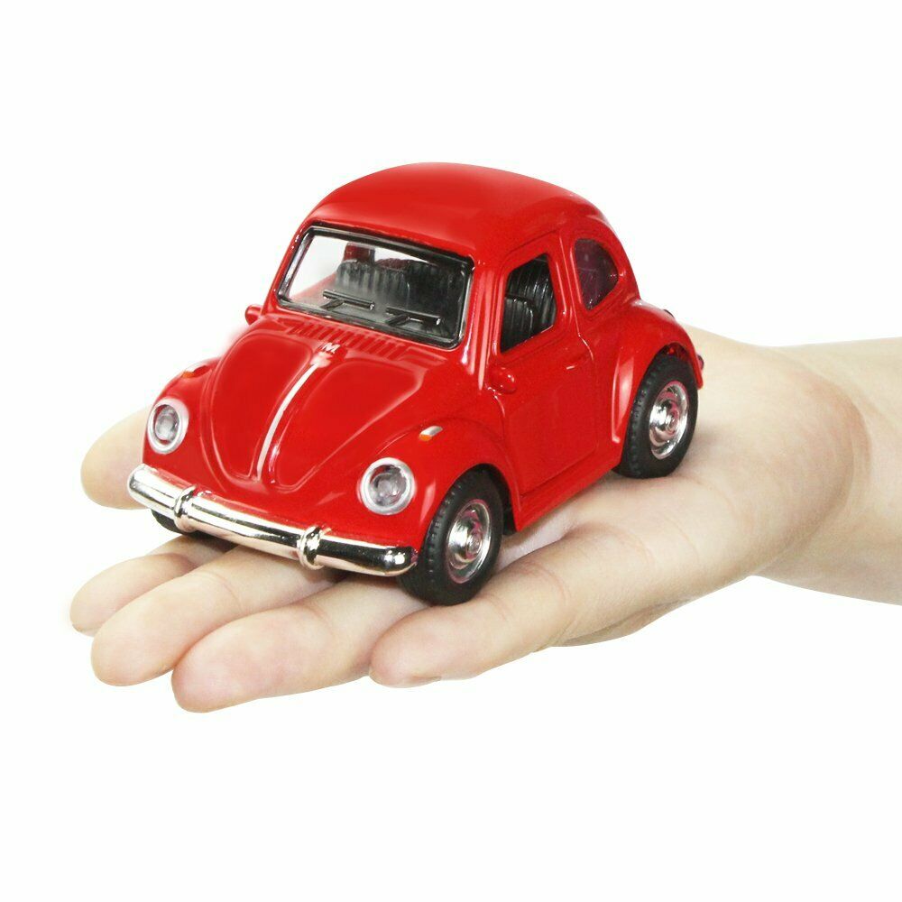 Car Model Beetle Mini Toy Diecast Metal Alloy Vehicle Pullback Sound Light Kids children Toddlers 1:38