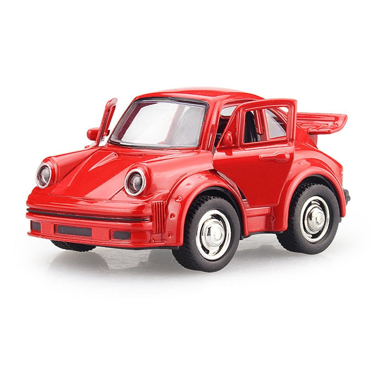 Car Model Beetle Mini Toy Diecast Metal Alloy Vehicle Pullback Sound Light Kids children Toddlers 1:38