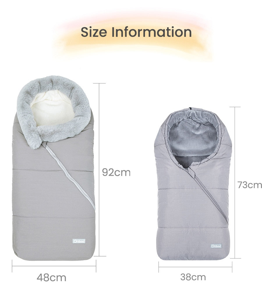 Baby Sleeping Bag Newborn Blanket Swaddle Toddler Winter Warm Stroller Wrap Zipper Envelope Pushchair Pram