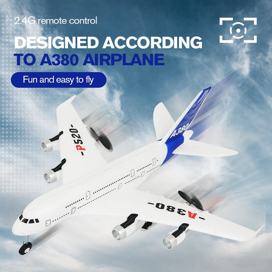 RC Remote Control Foam plastic Plane Airbus A380 P520 Airplane Aircraft Fighter 2.4G Radio Control Glider Toys Children kids