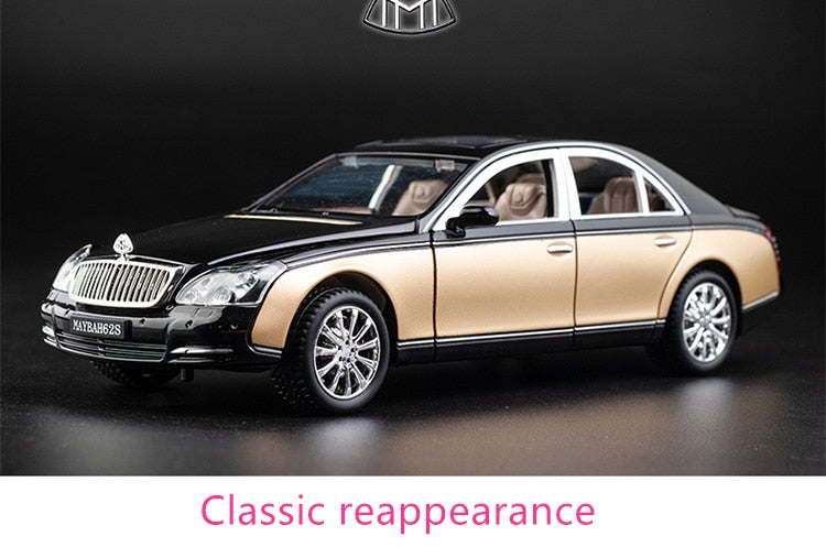 Car Model Mercedes Benz Maybach 62s S650 Classic Alloy Diecast Metal Toy Vehicles Car Kids 1:24