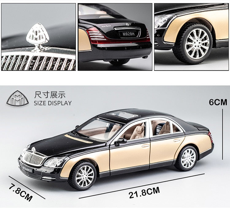 Car Model Mercedes Benz Maybach 62s S650 Classic Alloy Diecast Metal Toy Vehicles Car Kids 1:24