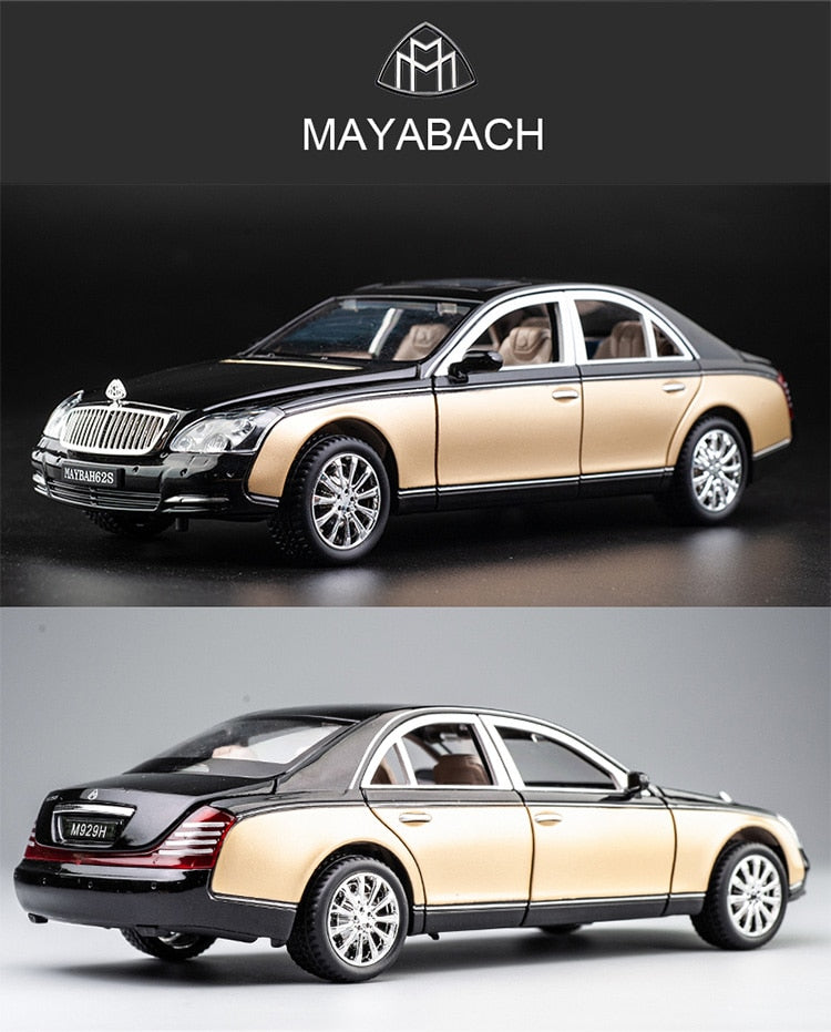 Car Model Mercedes Benz Maybach 62s S650 Classic Alloy Diecast Metal Toy Vehicles Car Kids 1:24