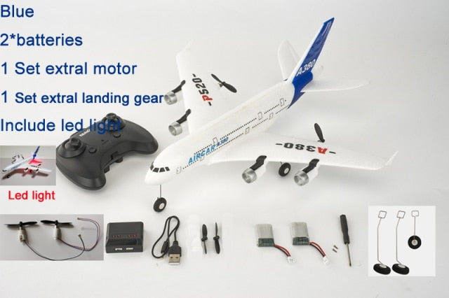 RC Remote Control Foam plastic Plane Airbus A380 P520 Airplane Aircraft Fighter 2.4G Radio Control Glider Toys Children kids