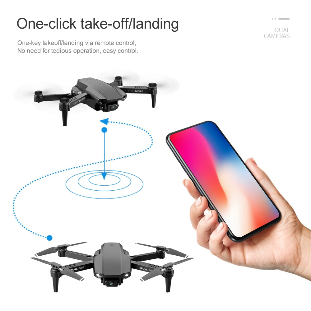 Drone Camera Quadcopter E99 Pro2 FPV Dual 720P 1080P 4K Hold WiFi RC Remote Control Foldable Mini