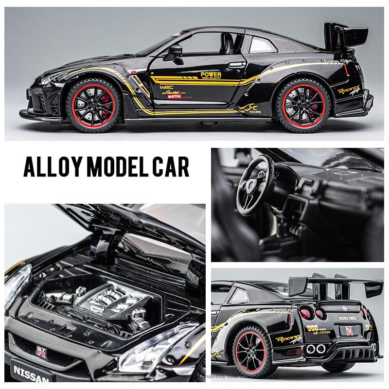 Car Model NISSAN GTR R35 Sports Metal Car Alloy Diecasts Toy Vehicles Cars Kid Children 1:32