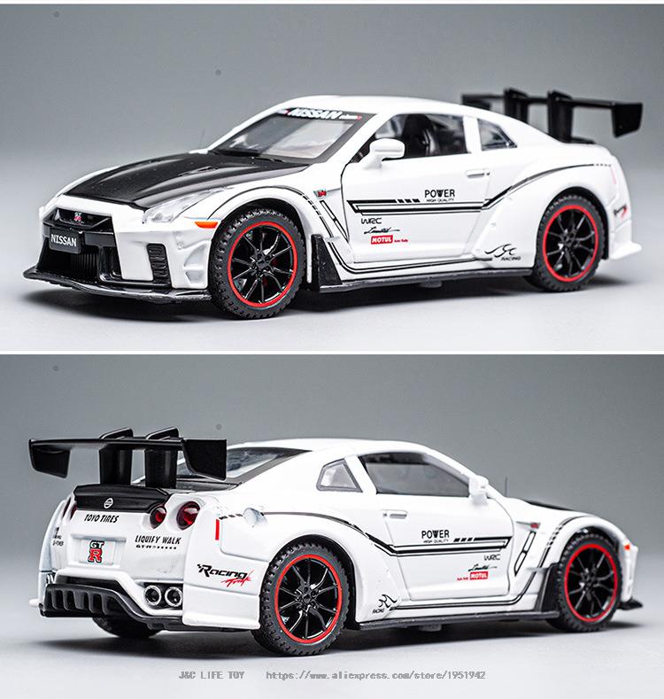 Car Model NISSAN GTR R35 Sports Metal Car Alloy Diecasts Toy Vehicles Cars Kid Children 1:32