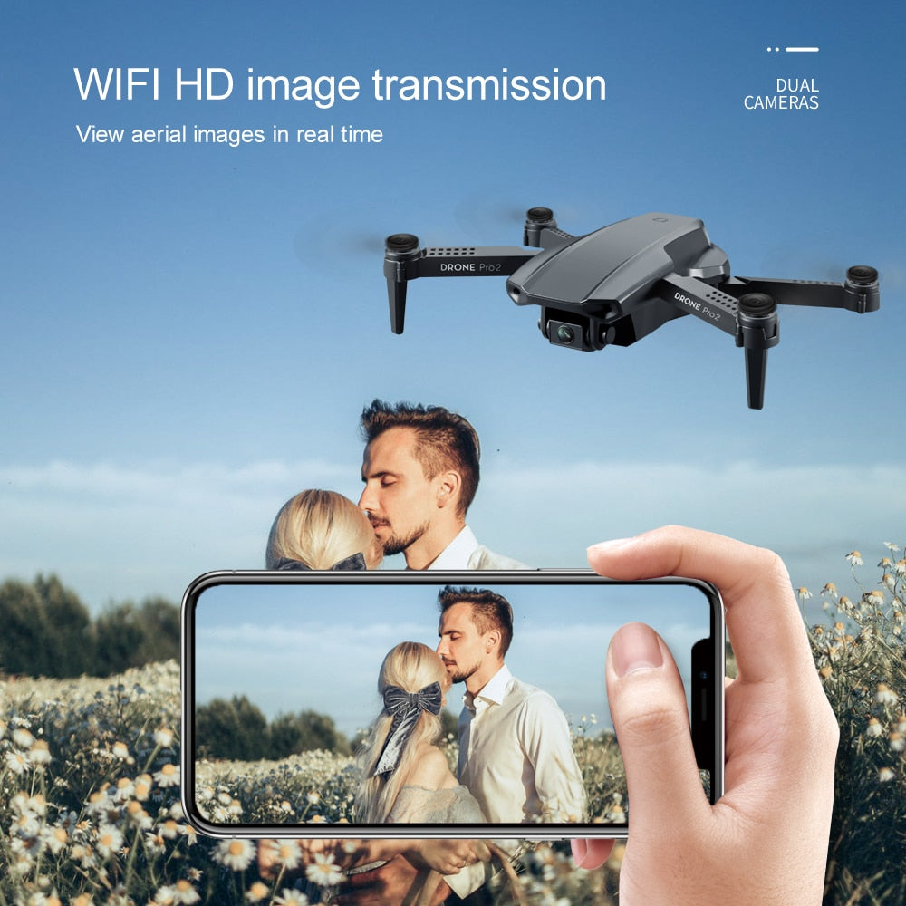 Drone Camera Quadcopter E99 Pro2 FPV Dual 720P 1080P 4K Hold WiFi RC Remote Control Foldable Mini