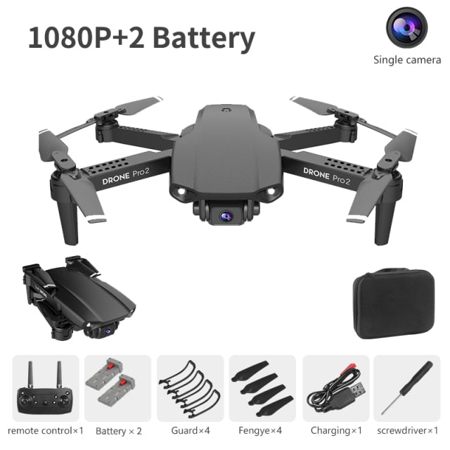 Drone Camera Quadcopter E99 Pro2 FPV Dual 720P 1080P 4K Hold WiFi RC Remote Control Foldable Mini