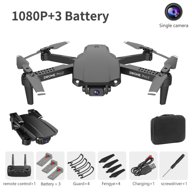 Drone Camera Quadcopter E99 Pro2 FPV Dual 720P 1080P 4K Hold WiFi RC Remote Control Foldable Mini