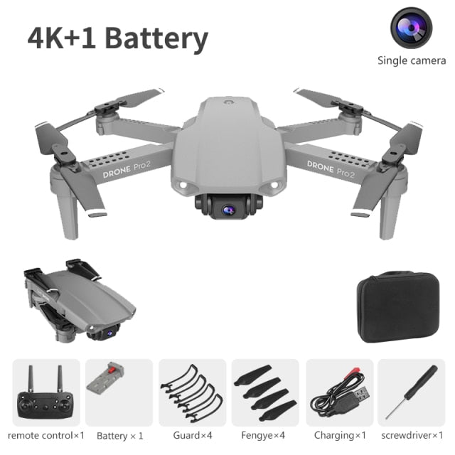 Drone Camera Quadcopter E99 Pro2 FPV Dual 720P 1080P 4K Hold WiFi RC Remote Control Foldable Mini