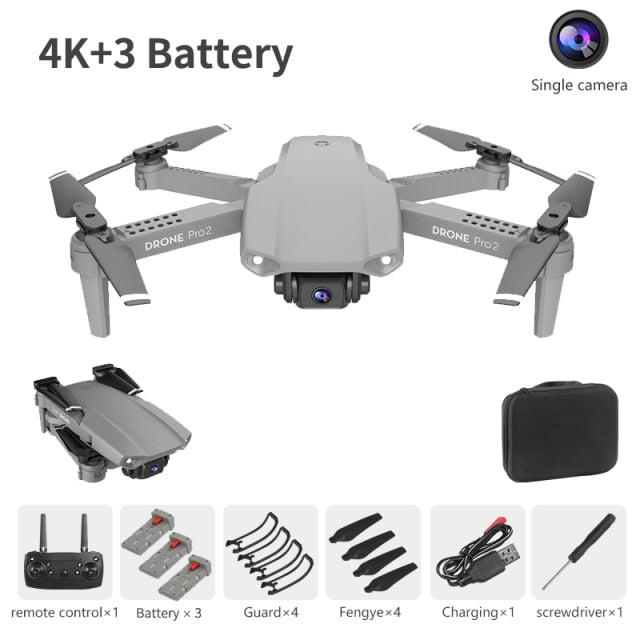 Drone Camera Quadcopter E99 Pro2 FPV Dual 720P 1080P 4K Hold WiFi RC Remote Control Foldable Mini