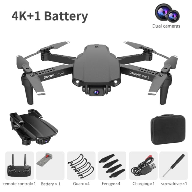 Drone Camera Quadcopter E99 Pro2 FPV Dual 720P 1080P 4K Hold WiFi RC Remote Control Foldable Mini