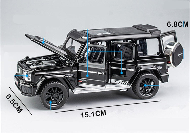 Car Model Mercedes Benz G700 G65 SUV Alloy Diecast Metal Toy Off-road Vehicles Sound Light kids Children Gift 1/32