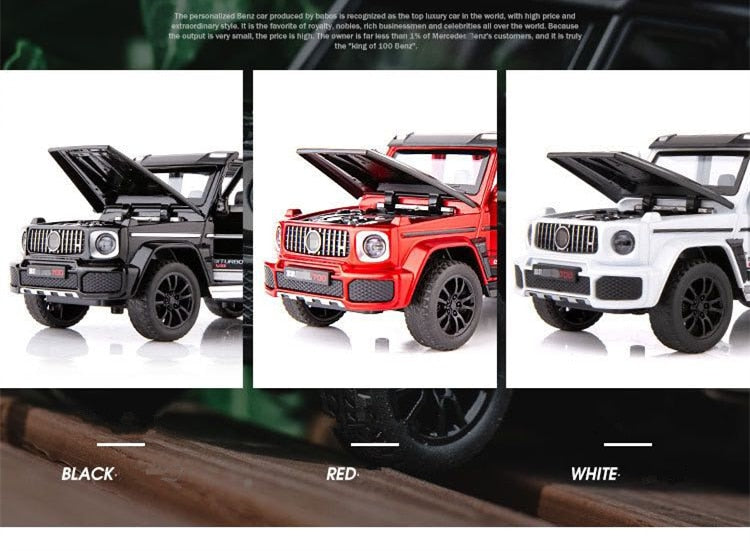 Car Model Mercedes Benz G700 G65 SUV Alloy Diecast Metal Toy Off-road Vehicles Sound Light kids Children Gift 1/32