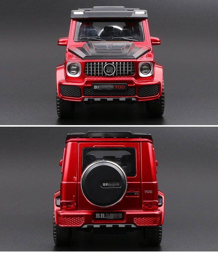 Car Model Mercedes Benz G700 G65 SUV Alloy Diecast Metal Toy Off-road Vehicles Sound Light kids Children Gift 1/32