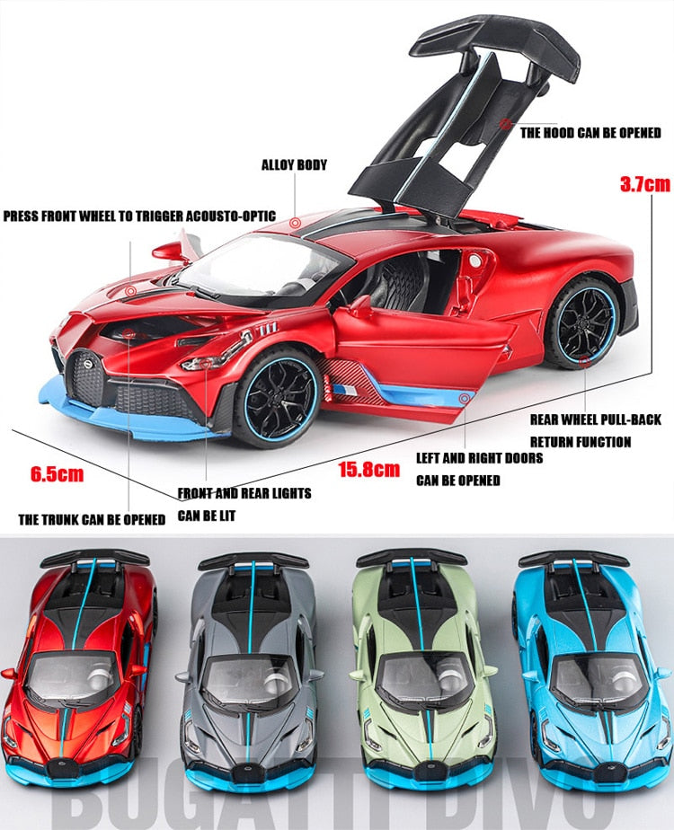 Car Model Bugatti Divo Metal Toy Alloy Diecast Vehicles Toys For kids 1:32