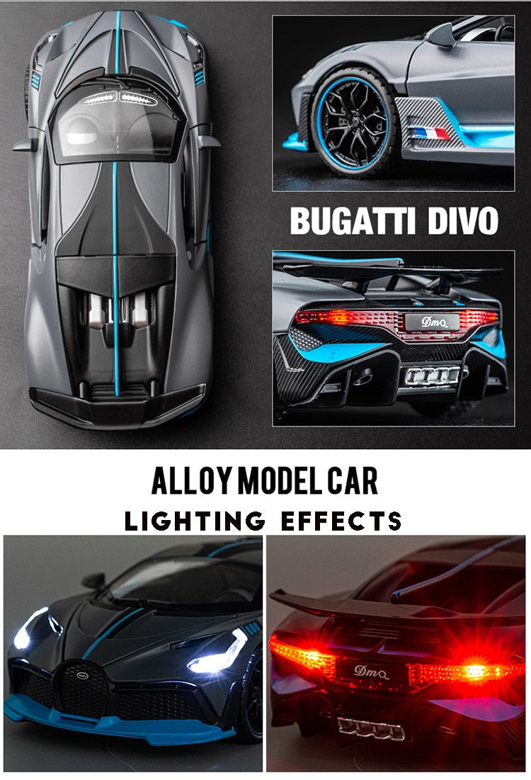 Car Model Bugatti Divo Metal Toy Alloy Diecast Vehicles Toys For kids 1:32