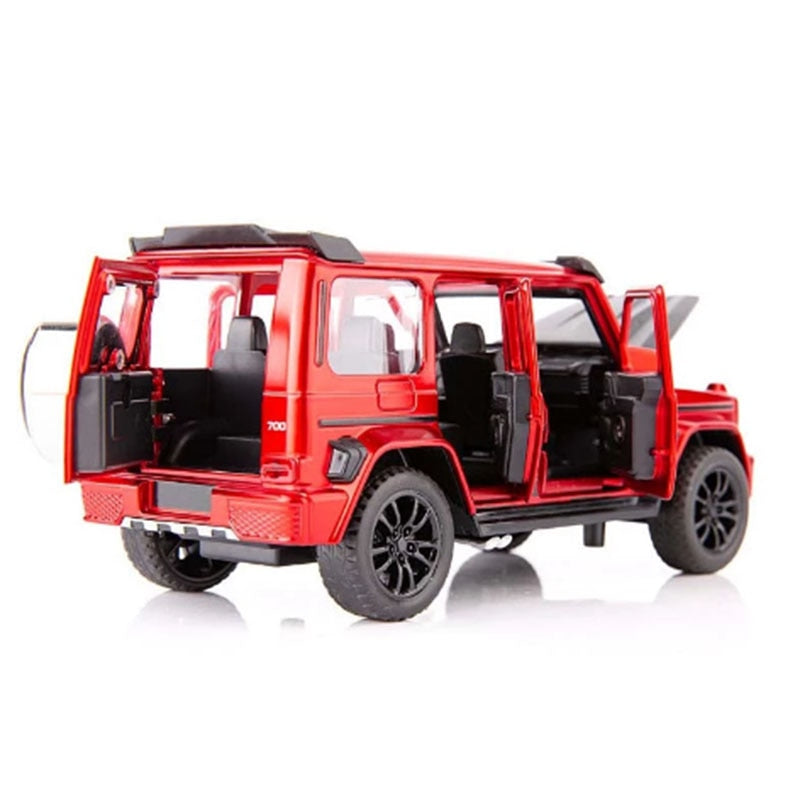 Car Model Mercedes Benz G700 G65 SUV Diecast Metal Toy Alloy Vehicle Sound Light Pull Back Kids Toys 1:32