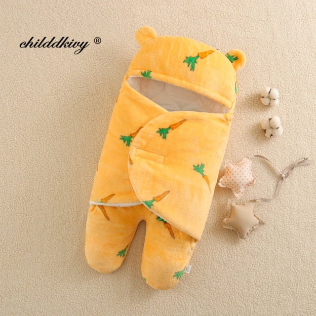 Baby Sleeping Bag Newborn Blanket Swaddle Toddler Winter Warm Stroller Wrap Cotton Envelope 0-9