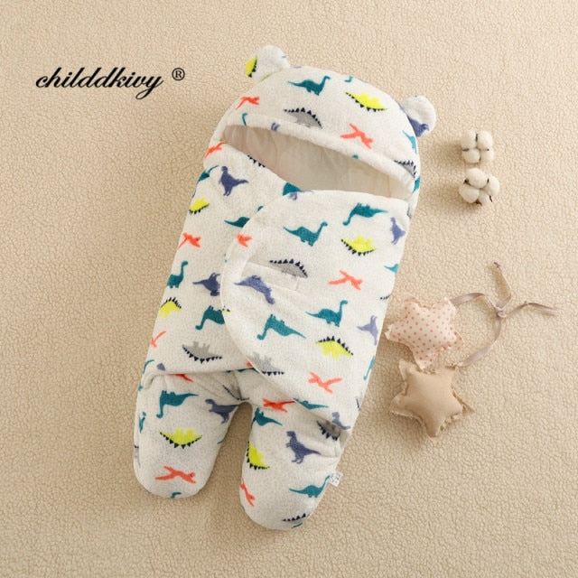 Baby Sleeping Bag Newborn Blanket Swaddle Toddler Winter Warm Stroller Wrap Cotton Envelope 0-9