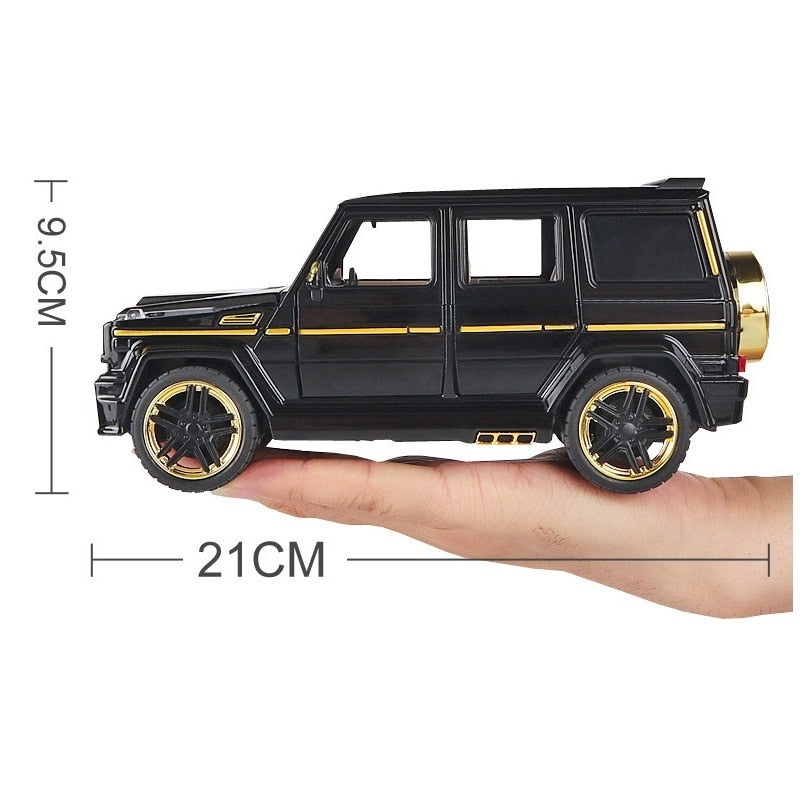 Car Model Mercedes Benz G65 SUV XLG M929Y Alloy Diecast Metal Toys 20Cm Vehicle 6 Open Doors Pull Back 1:24