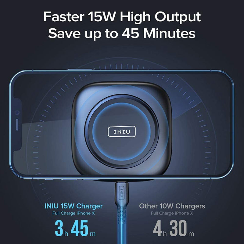 15W Qi Wireless Charger USB C Fast Charging Pad