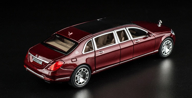 Car Model Maybach S600 Metal Diecast Alloy 6 Doors Toys Children 1:24