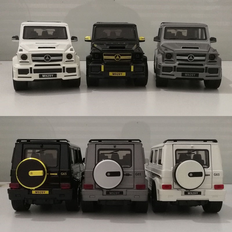 Car Model Mercedes Benz G65 SUV XLG M929Y Alloy Diecast Metal Toys 20Cm Vehicle 6 Open Doors Pull Back 1:24