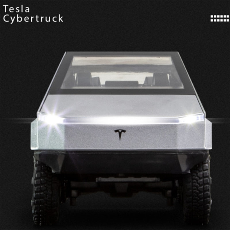 Car Model Tesla Cybertruck Pickup Alloy Diecasts Metal Off-road Vehicles Kids 1/24