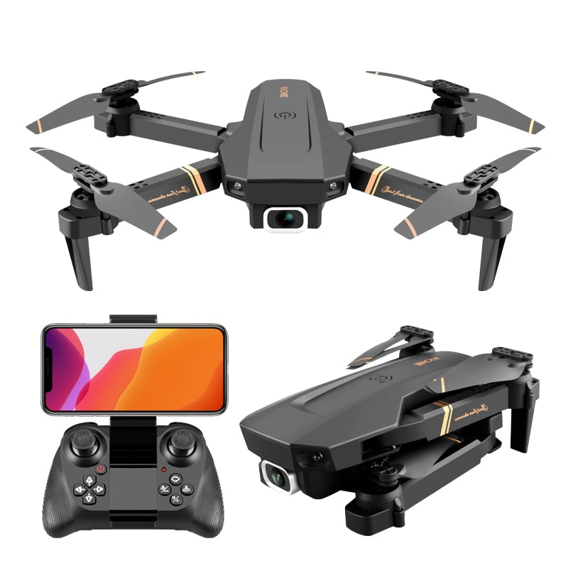 Drone Camera Quadcopter V4 FPV 1080P 2K 4K Hold WiFi RC Remote Control Foldable