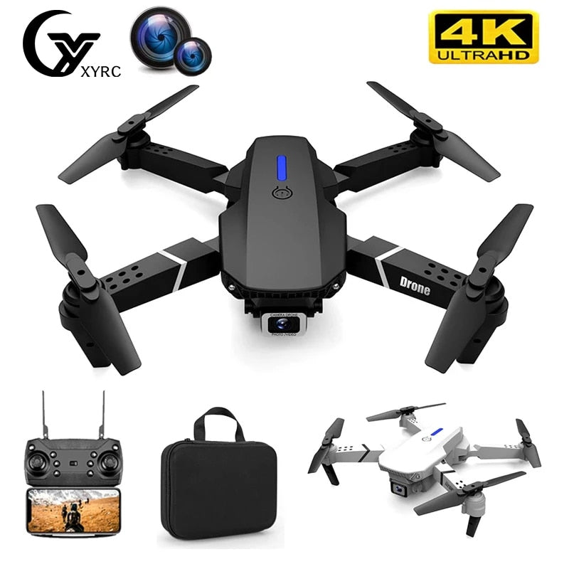 Drone Camera Quadcopter E88 FPV With Wide Angle 1080P HD 4K  Hold WiFi RC Remote Control Foldable