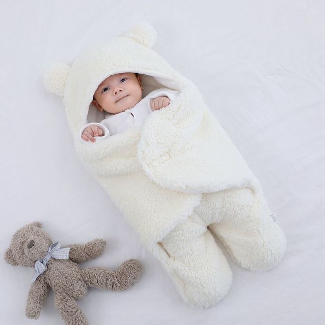 Baby Sleeping Bag Newborn Soft Infant Cotton Swaddle Toddler Winter Warm Stroller Wrap Zipper Envelope Thicken 0-9 Months